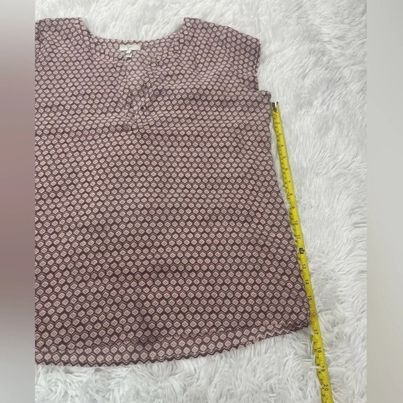 Joie Tashi 100% Silk Printed Powder Pink Short Sleeve Blouse Women’s Size Medium - Picture 9 of 9